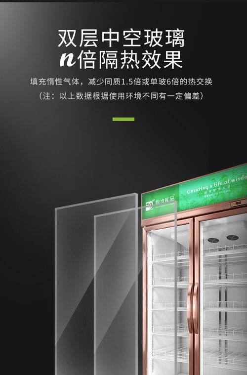 智冷库品商超高端冷藏展示柜 香槟金双开门，工厂直销新体验